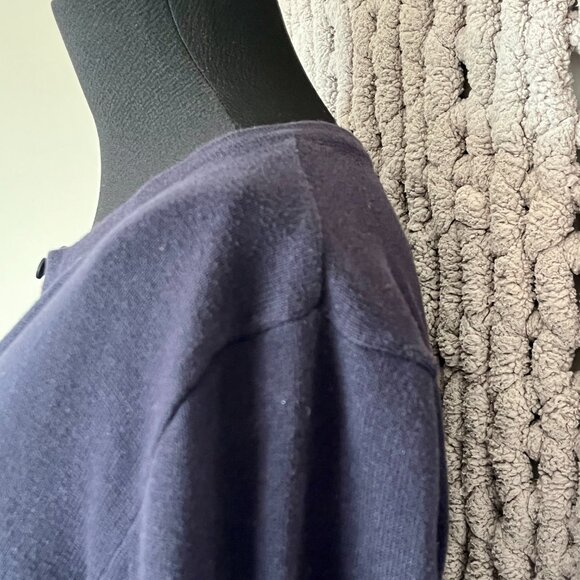 2 H&M Fine Knit Crewneck Cardigans Navy Blue & Medium Blue SIze M - Picture 13 of 16